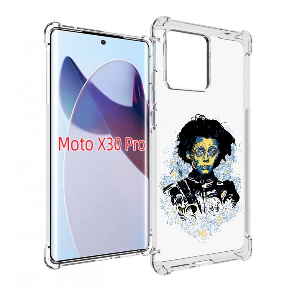 

Чехол MyPads парень черно-белый абстракция для Motorola Moto X30 Pro, Прозрачный, Tocco