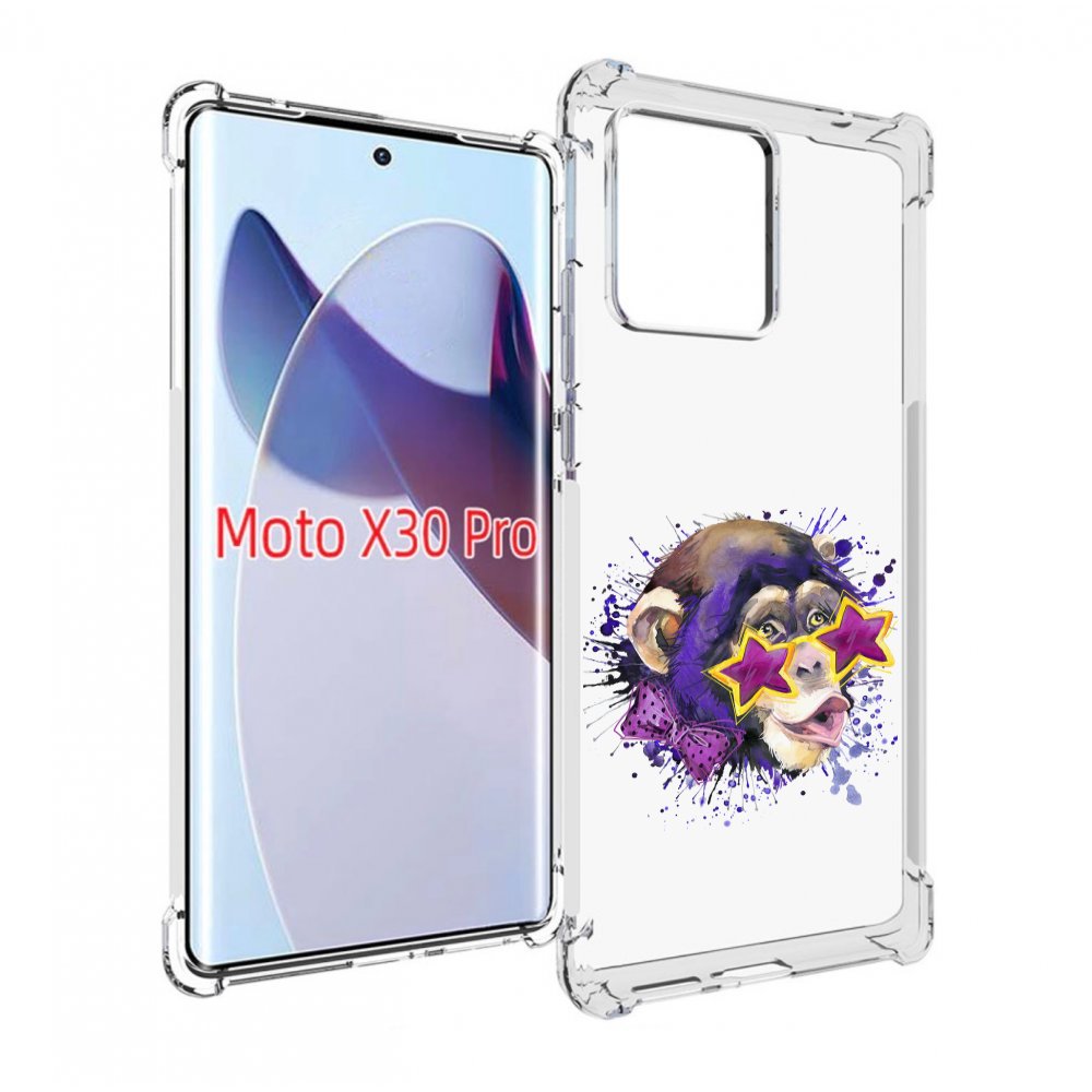 

Чехол MyPads обезьяна в очках для Motorola Moto X30 Pro, Прозрачный, Tocco