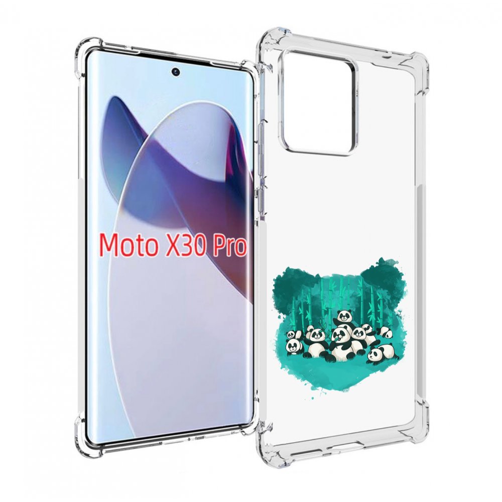 

Чехол MyPads нарисованные панды для Motorola Moto X30 Pro, Прозрачный, Tocco
