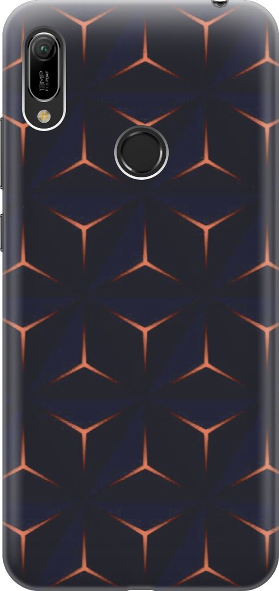 

Чехол на Honor 8A/8A Pro/Huawei Y6 (2019)/Y6 Prime (2019) "Темные пирамиды", Оранжевый;черный, 3422