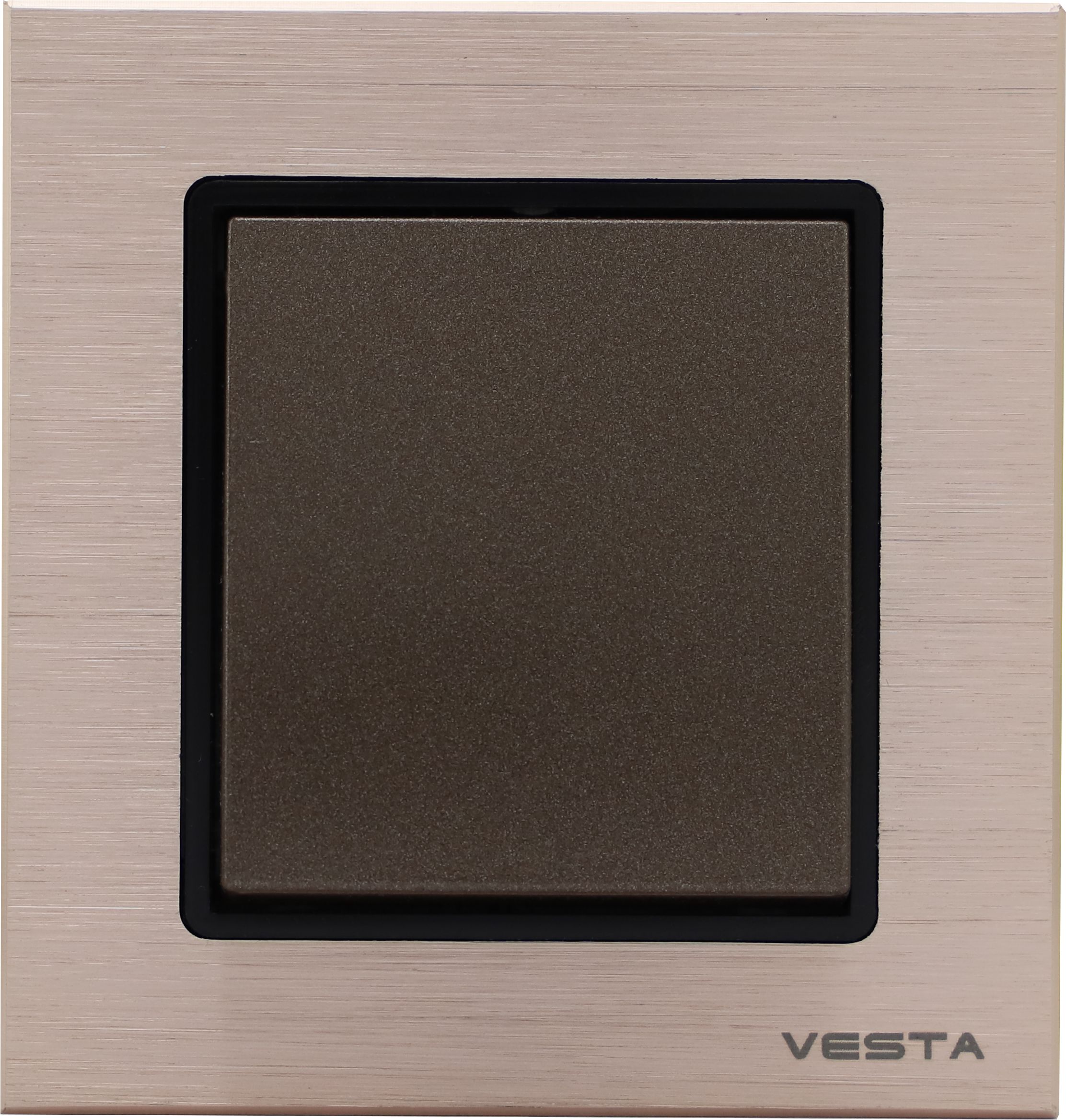 Выключатель Vesta-Electric Exclusive Champagne Metallic одноклавишный розетка vesta electric exclusive champagne metallic одинарная с заземлением