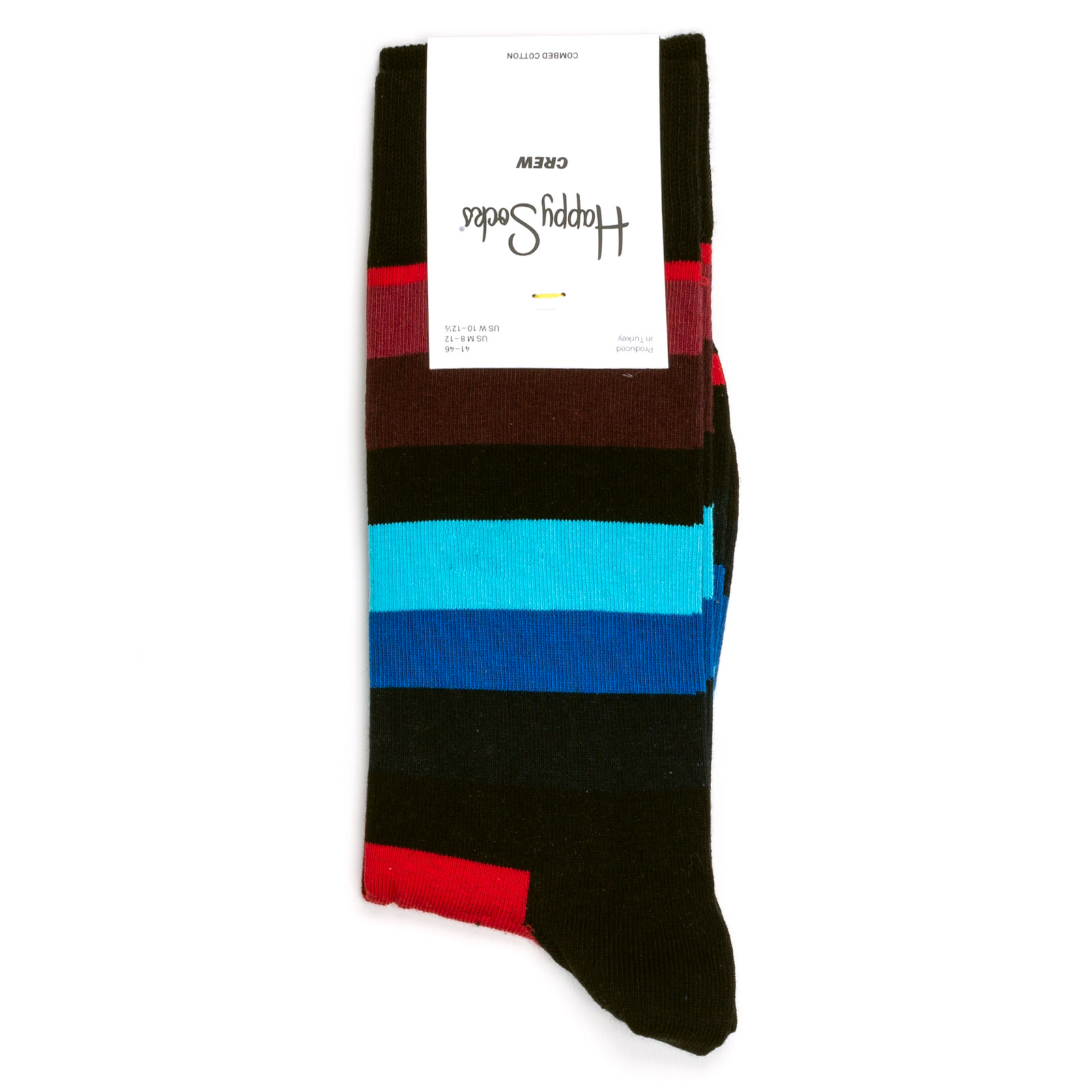 фото Носки унисекс happy socks happy socks stripe black red разноцветные 41-46