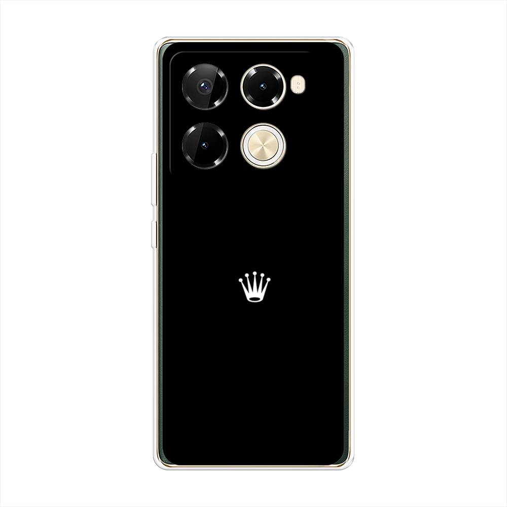 

Силиконовый чехол "Белая корона на черном фоне" на Infinix Note 40 Pro 5G, Черный