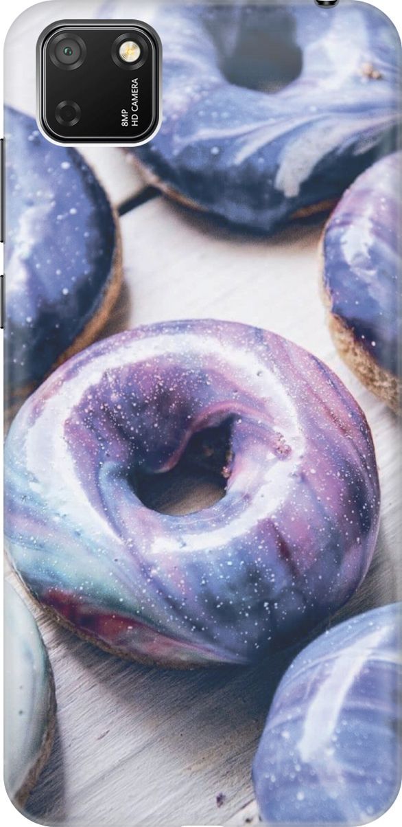 

Чехол на Honor 9S/Huawei Y5P "Пончики в сиреневой глазури", Белый;фиолетовый, 3421