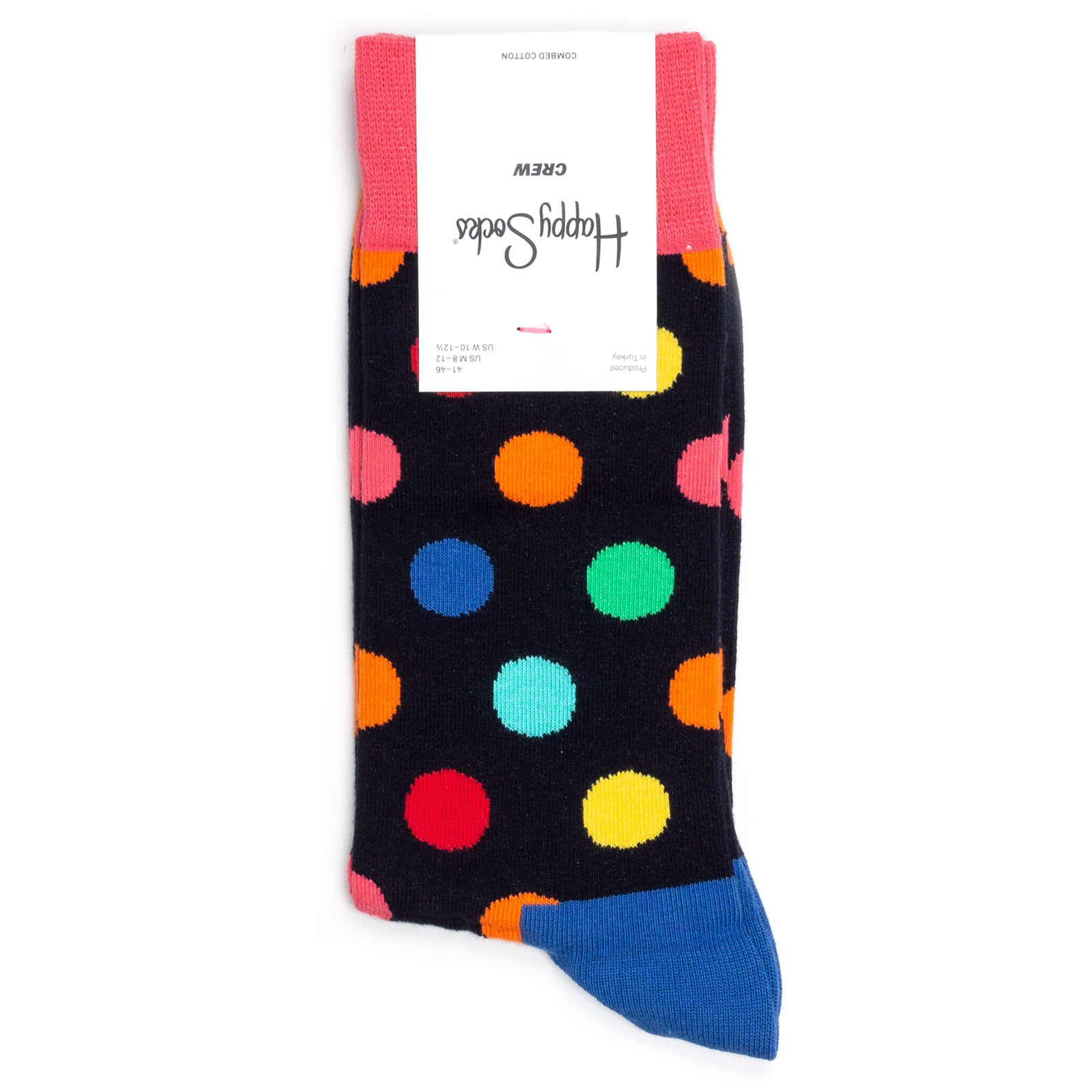 фото Носки унисекс happy socks happy socks big dot pink blue разноцветные 36-40