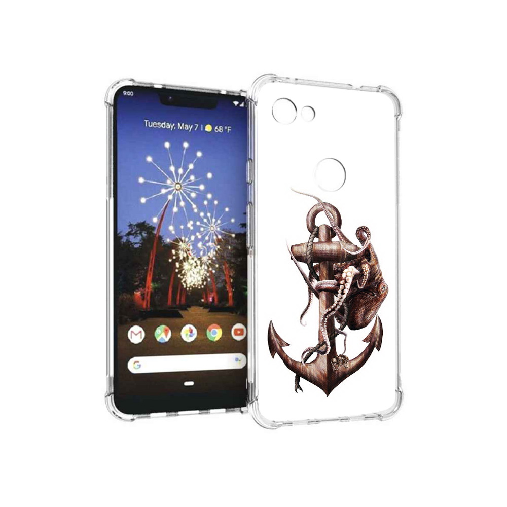 

Чехол MyPads Tocco для Google Pixel 3 XL ржавый якорь, Прозрачный, Tocco
