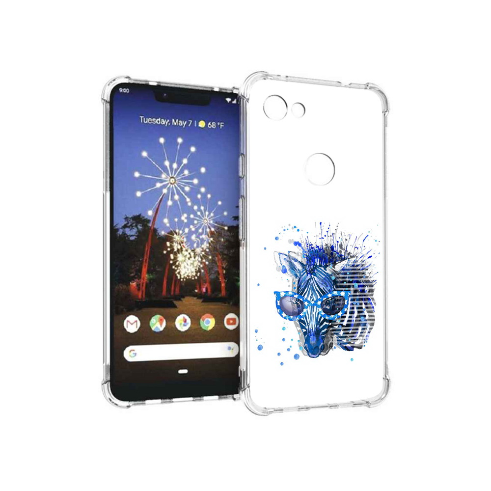 

Чехол MyPads Tocco для Google Pixel 3 XL расплывчатая зебра, Прозрачный, Tocco