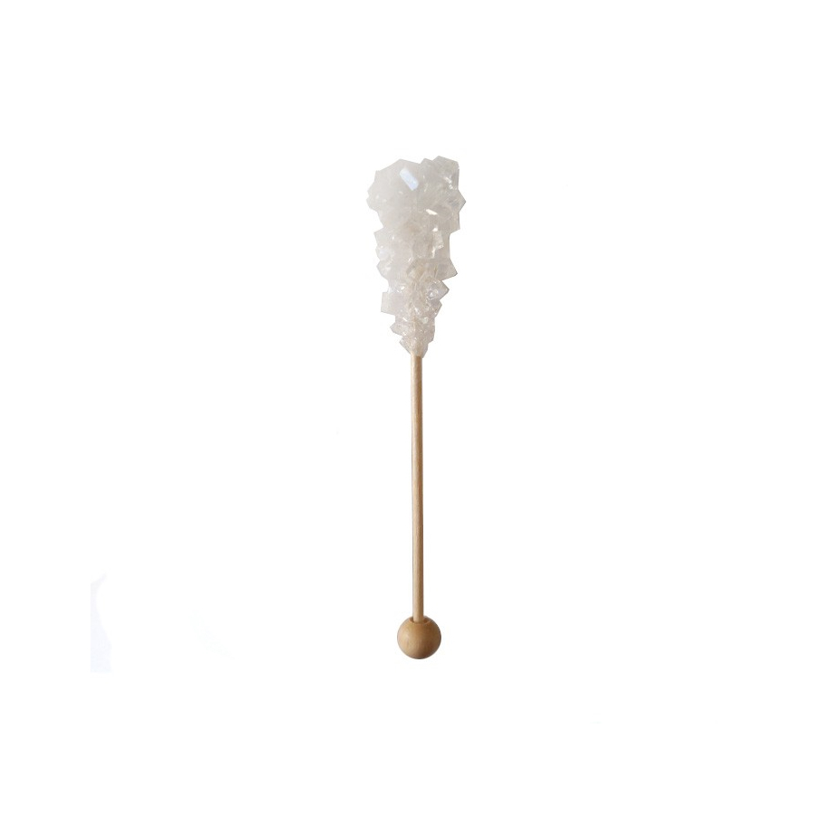 Сахар леденцовый кристаллический на палочке тростниковый белый 11 см, 8 гр, 10шт.