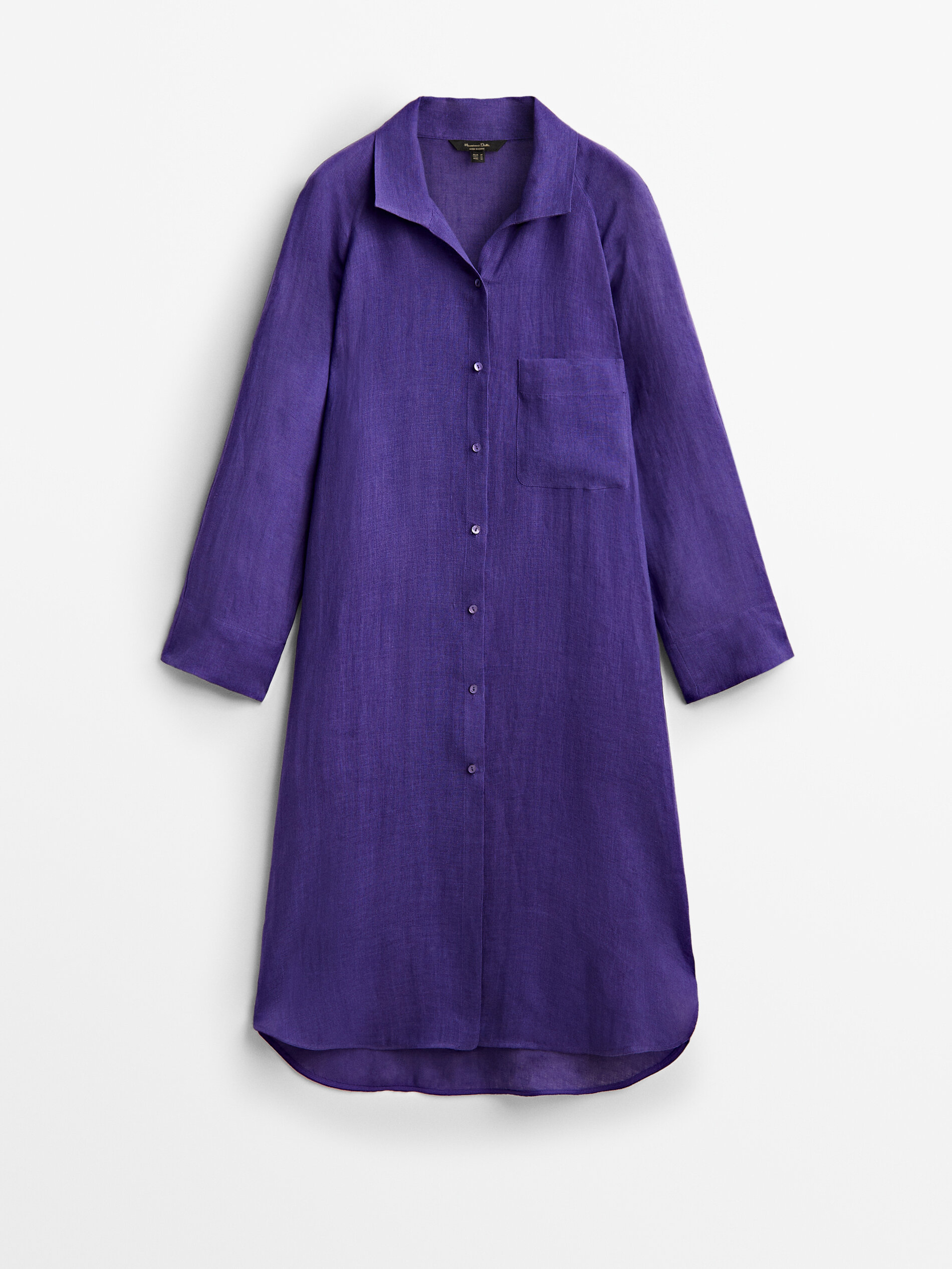 

Рубашка женская Massimo Dutti 05103513949 синяя XS, 05103513949