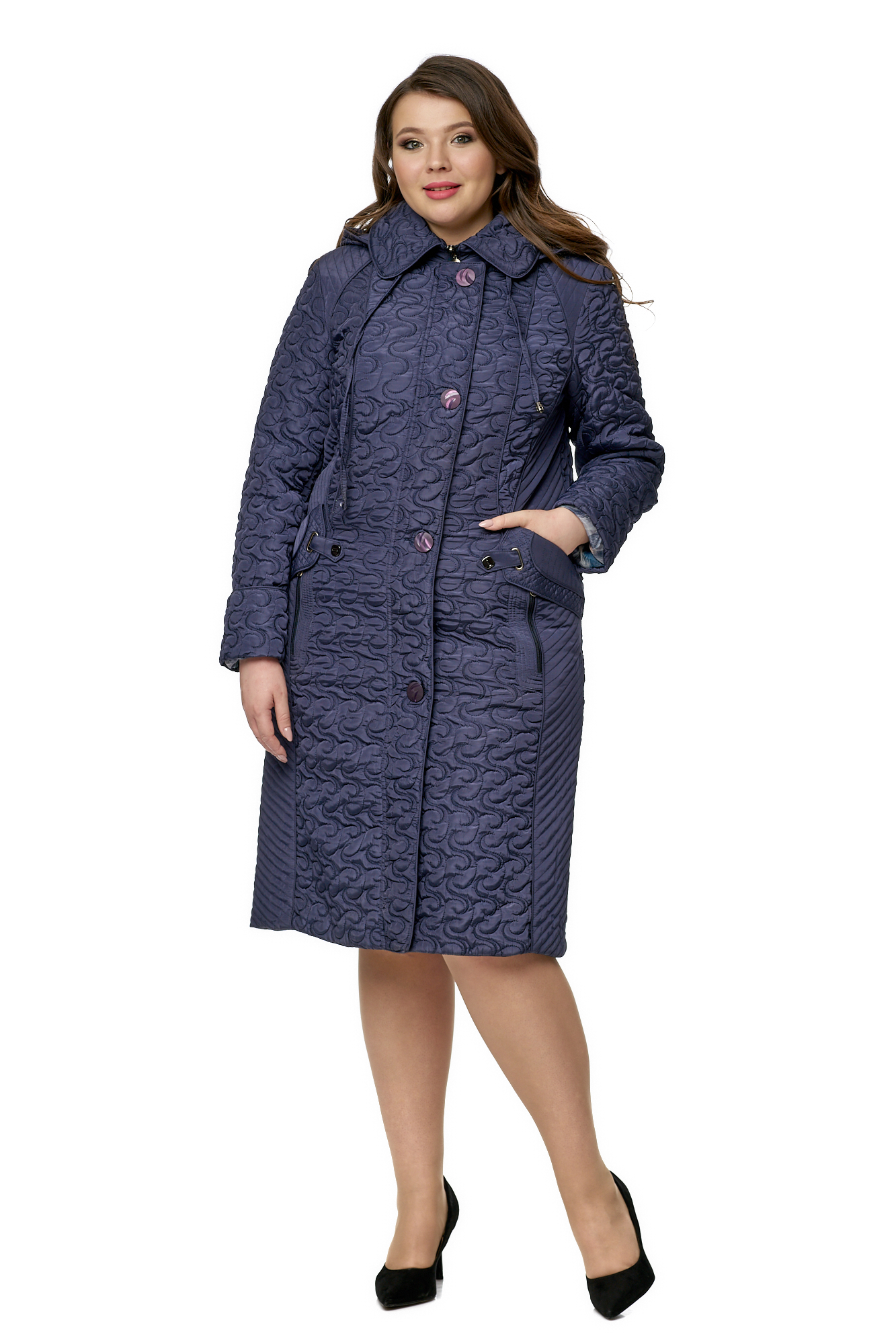 

Пальто женское МОСМЕХА 8015956 синее 56 RU, 8015956