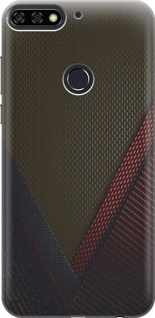 

Чехол на Honor 7C/7A Pro/Huawei Y6 Prime (2018) "Полотна", Красный;черный, 2787