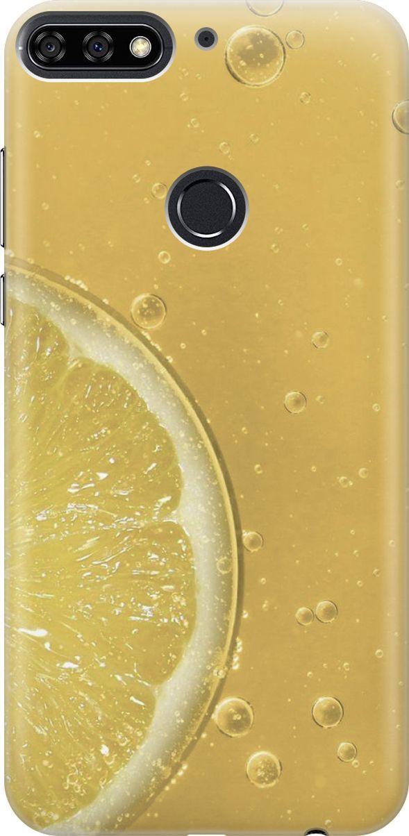 

Чехол на Honor 7C/7A Pro/Huawei Y6 Prime (2018) "Лимонад", Белый;желтый, 2787