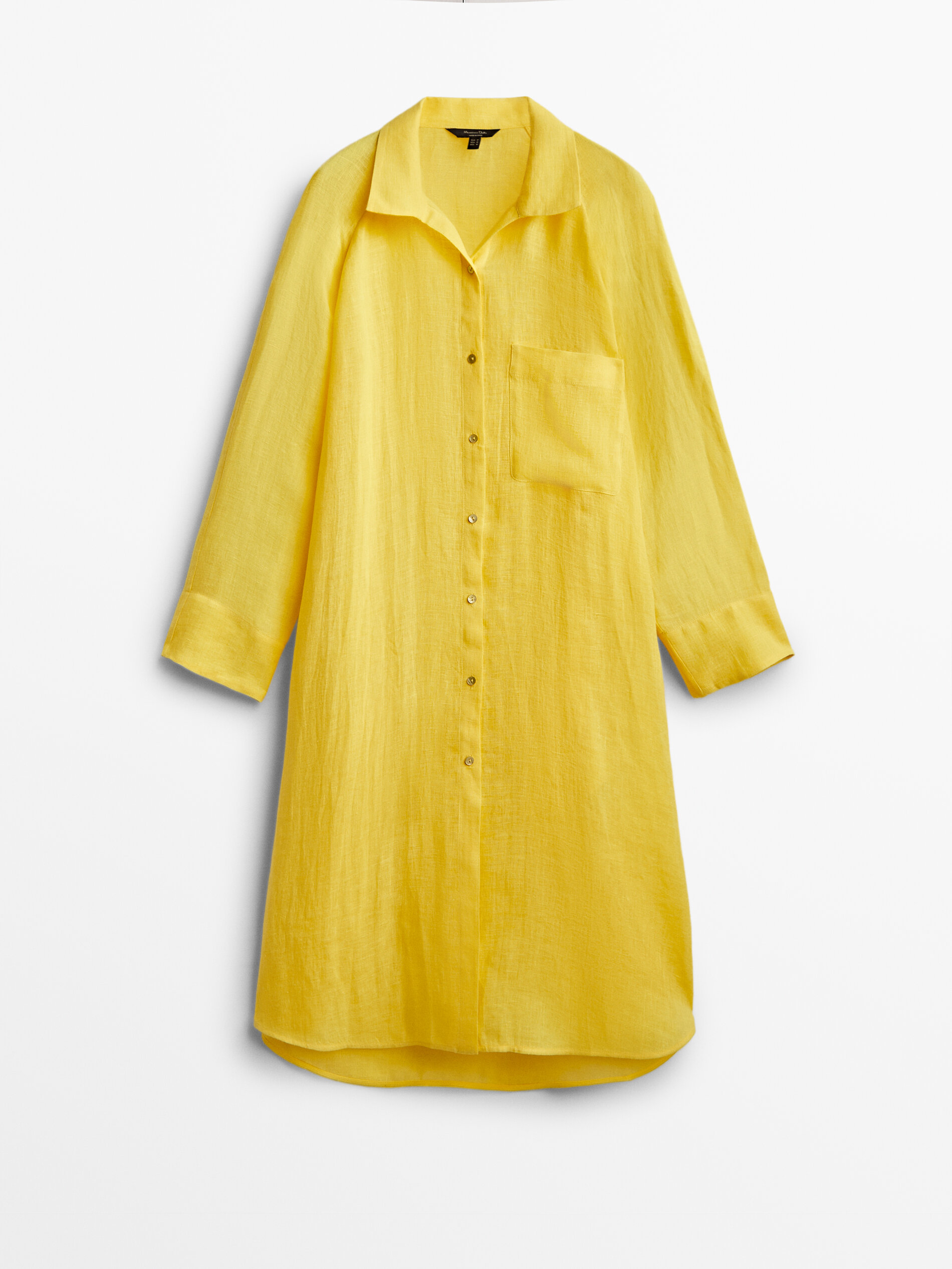 

Рубашка женская Massimo Dutti 05103513301 желтая S, 05103513301
