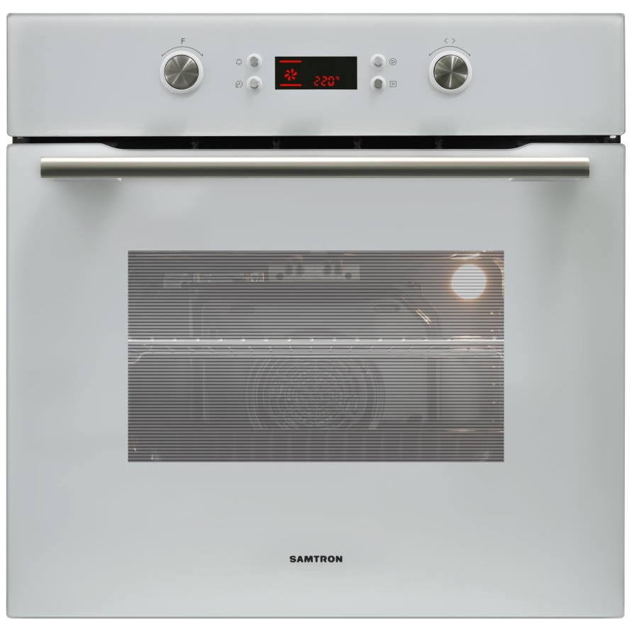 фото Встраиваемый электрический духовой шкаф samtron mo w60823 white glass