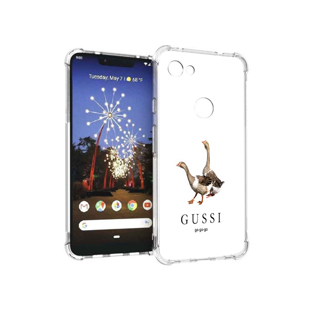

Чехол MyPads Tocco для Google Pixel 3 XL Гусси бренд, Прозрачный, Tocco