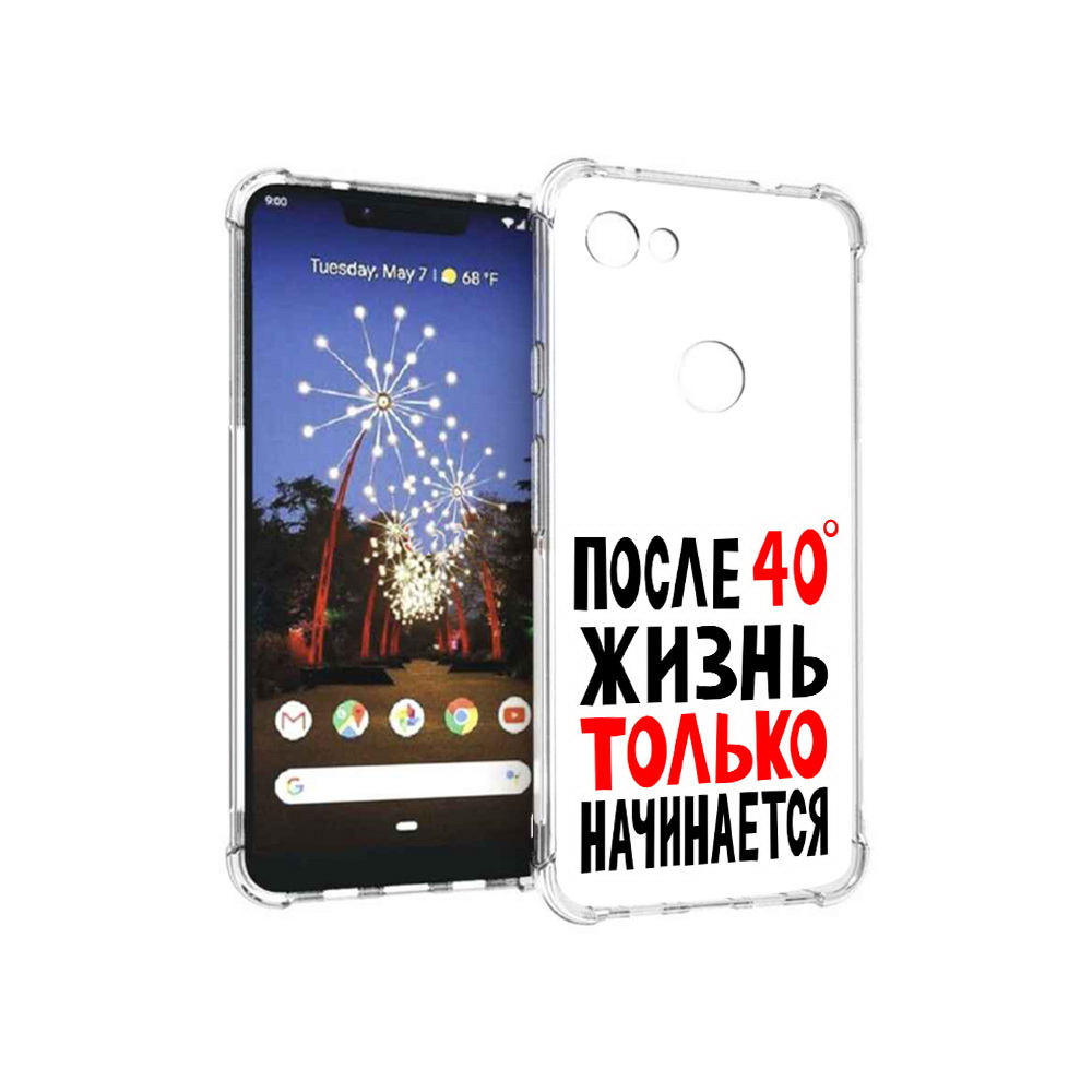 

Чехол MyPads Tocco для Google Pixel 3 XL после 40 жизнь начинается, Прозрачный, Tocco