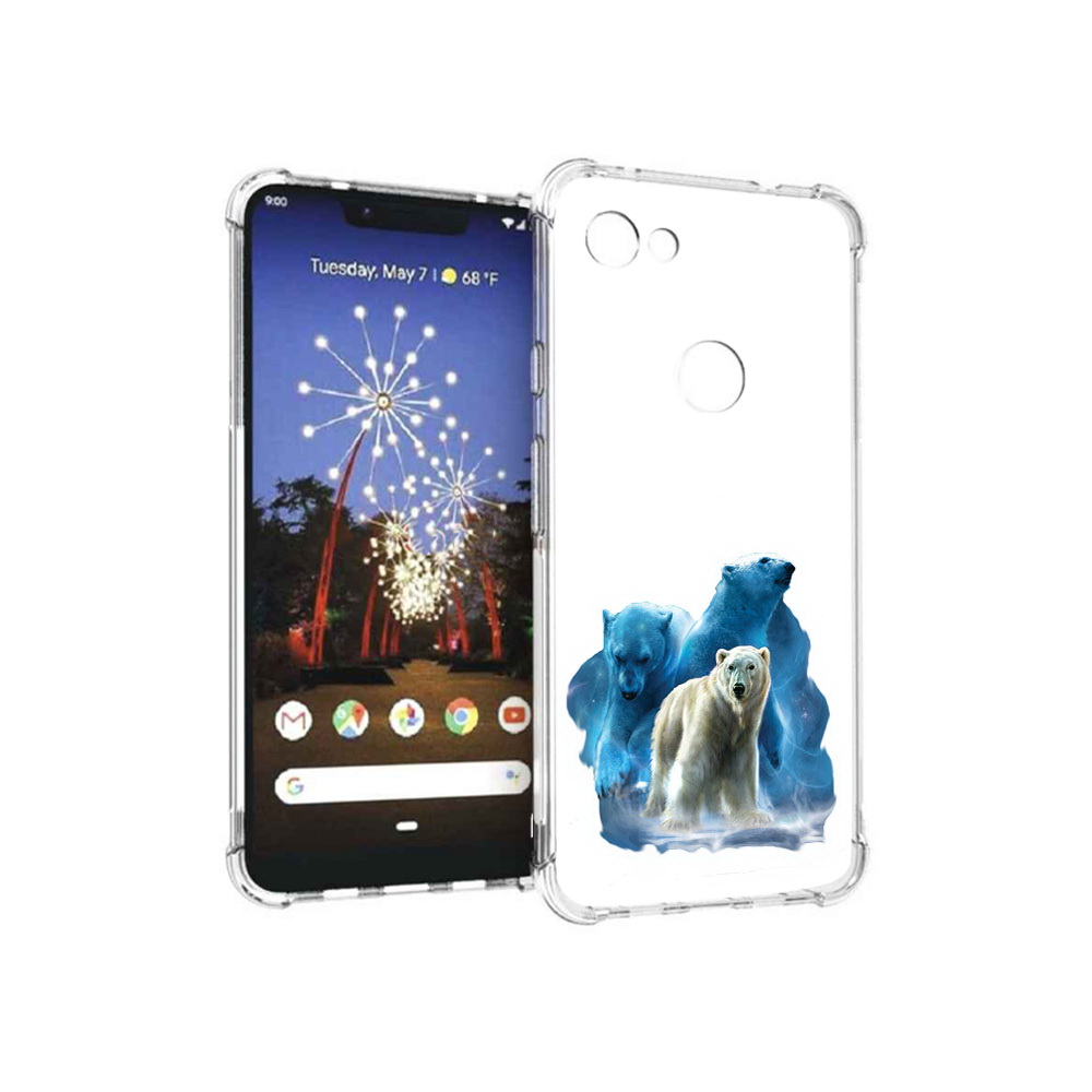 

Чехол MyPads Tocco для Google Pixel 3 XL полярный медведь, Прозрачный, Tocco