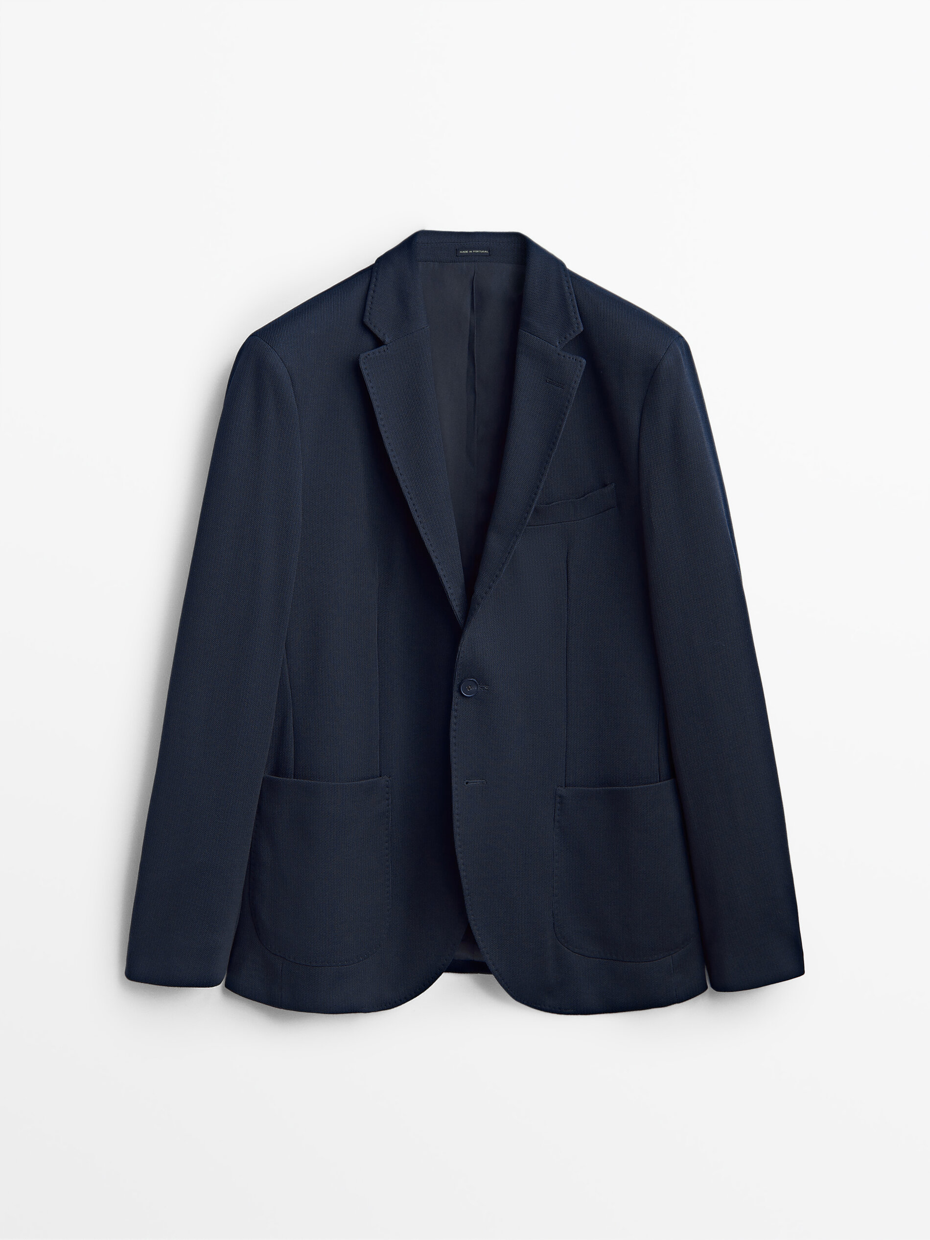 

Блейзер мужской Massimo Dutti 02029120401 синий 54 RU, 02029120401