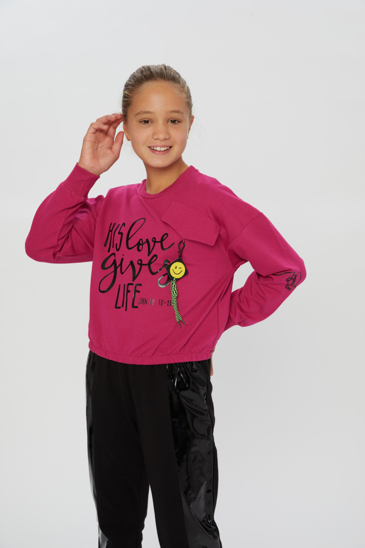 

Свитшот для девочки LittleStar L11822K2000 пурпурный 10-11 лет (доставка из-за рубежа), L11822K2000