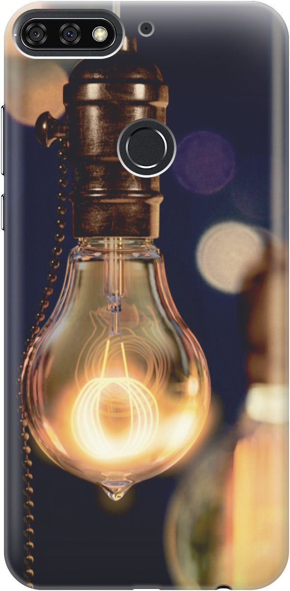 

Чехол на Honor 7C/7A Pro/Huawei Y6 Prime (2018) "Ретро-лампа", Желтый;синий, 3423