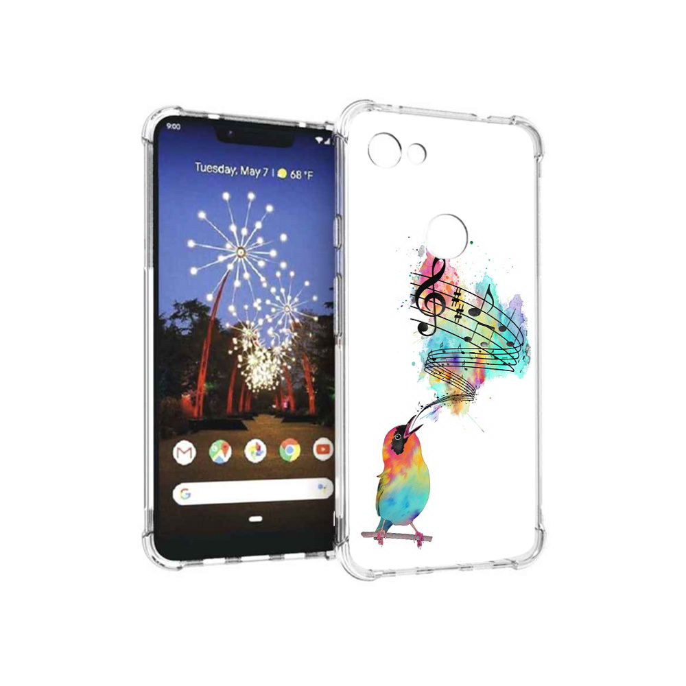 

Чехол MyPads Tocco для Google Pixel 3 XL певчая птичка, Прозрачный, Tocco