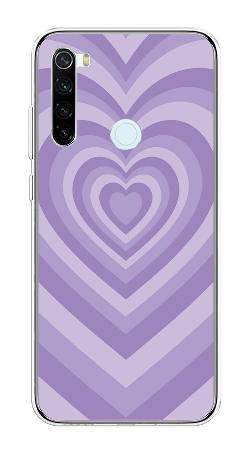 

Чехол на Xiaomi Redmi Note 8T "Violet heart latte", Фиолетовый, 37450-1