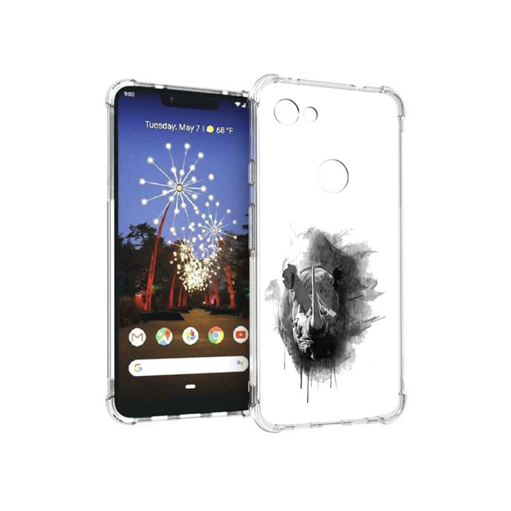 

Чехол MyPads Tocco для Google Pixel 3 XL носорог, Прозрачный, Tocco