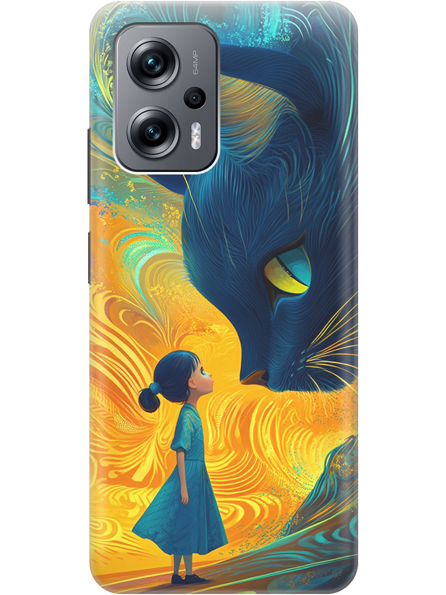 

Силиконовый чехол на Poco X4 GT / Xiaomi Redmi Note 11T Pro / 11T Pro+ с принтом 875498, Прозрачный;желтый;синий, 740187785