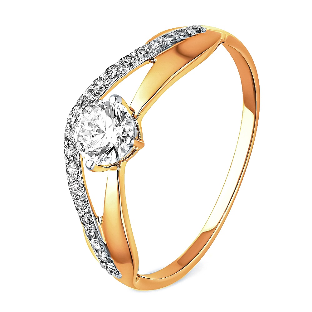 

Кольцо из золота р. , 585Gold 301011129, фианит, 301011129