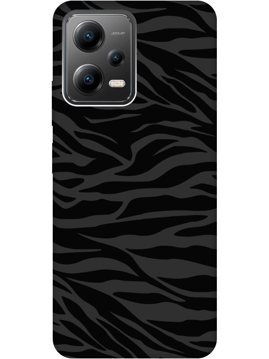 

Силиконовый чехол на Xiaomi Poco X5 5G с рисунком "Зебра" Soft Touch черный, 20000536