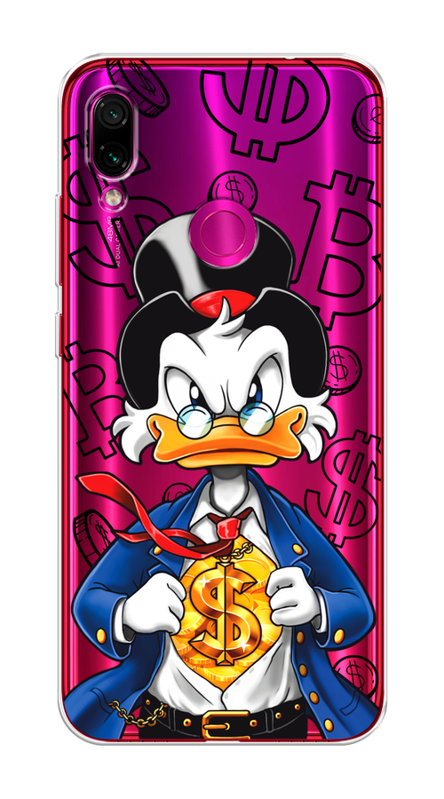 

Чехол на Xiaomi Redmi Note 7 "Scrooge Goldman", Черный;белый;синий, 34750-1