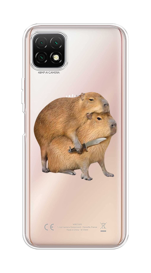 

Чехол на Wiko T3 "Капибара с ножом", Бежевый, 3400150-1
