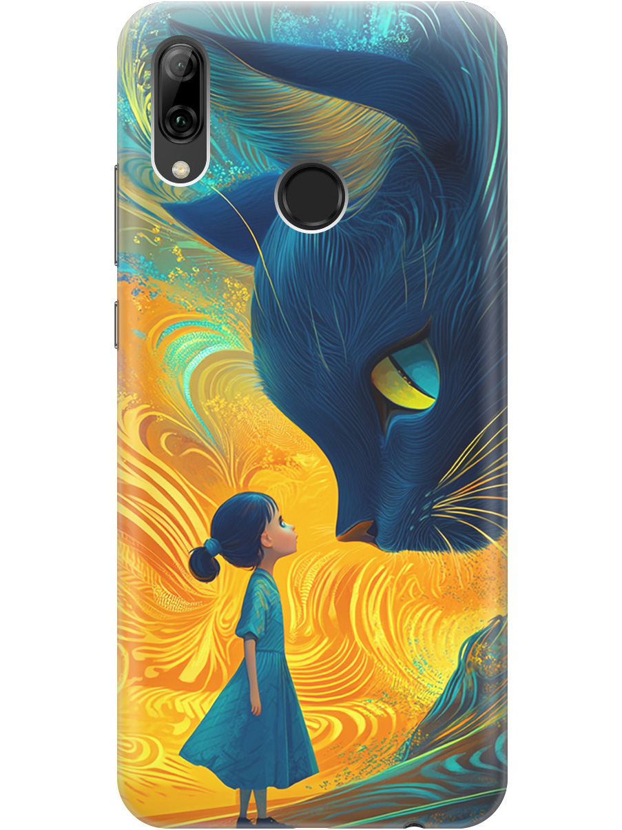 

Силиконовый чехол на Honor 10 Lite / Huawei P Smart (2019) с принтом "Девочка и кот", Прозрачный;желтый;синий, 720145885