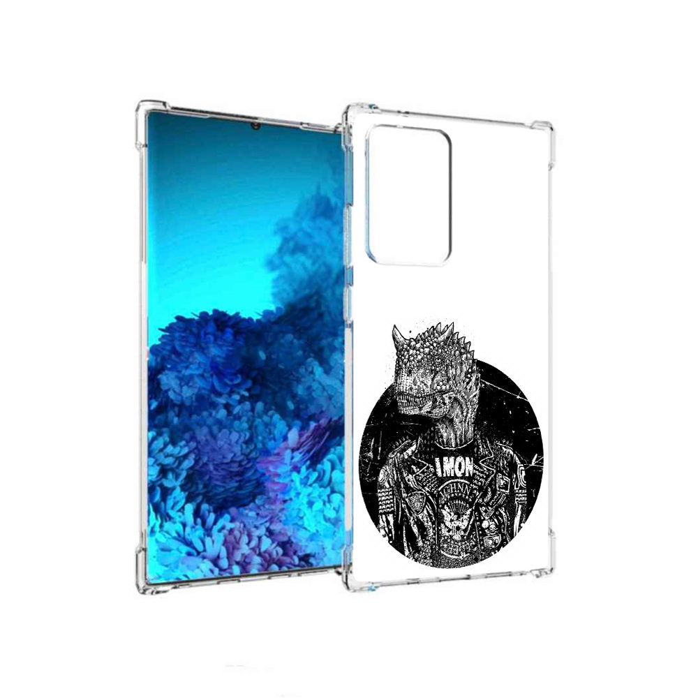

Чехол MyPads Tocco для Samsung Galaxy Note 20 Ultra динозавр в куртке (PT151896.552.328), Прозрачный, Tocco