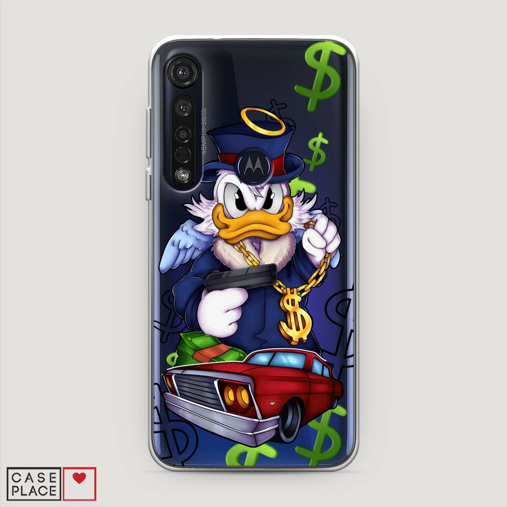 

Чехол на Motorola Moto G8 Plus "Scrooge McDuck with a Gold Chain", Красный;синий;белый, 241450-6