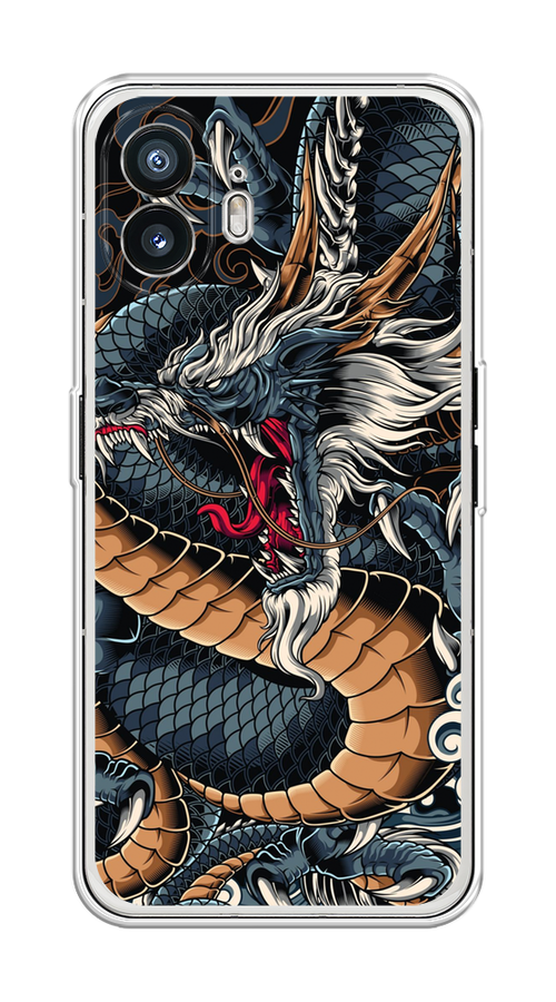 

Чехол на Nothing Phone (2) "Japanese Dragon", Коричневый;черный;синий, 3300250-1