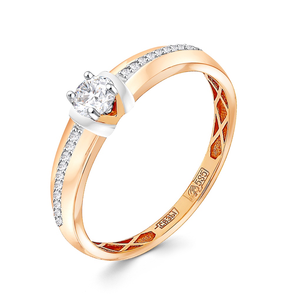 

Кольцо из золота р.  585Gold 301012727, фианит, 301012727