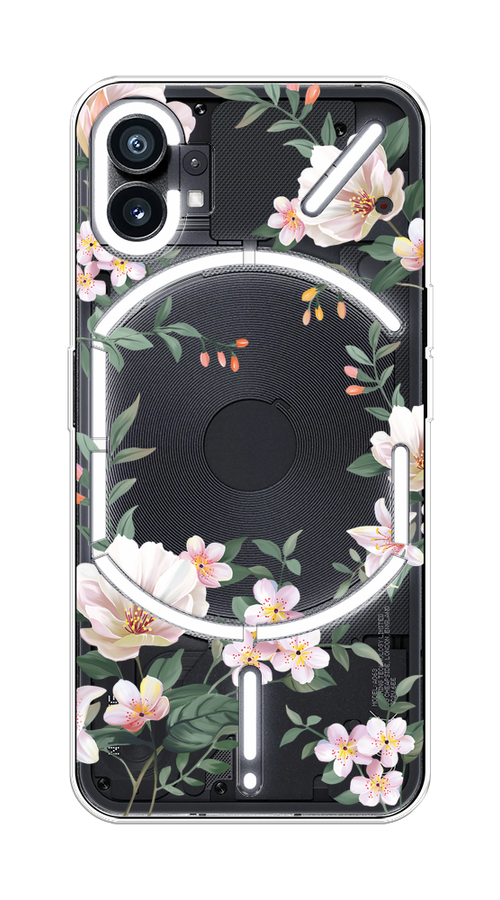 

Чехол на Nothing Phone (1) "Beautiful white flowers", Бежевый;зеленый, 3300150-1