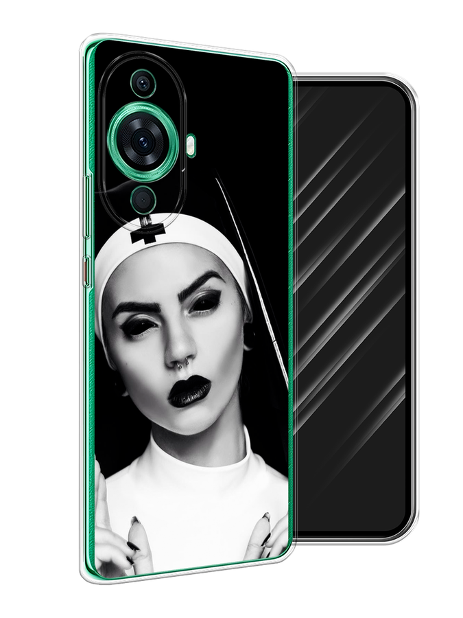 

Чехол Awog на Huawei Nova 11 Pro "Черная монашка", Серый;черный, 6121350-9