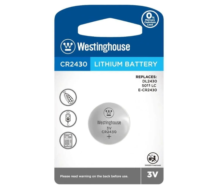 

Батарейка литиевая Westinghouse CR2430-BP1, 46468003