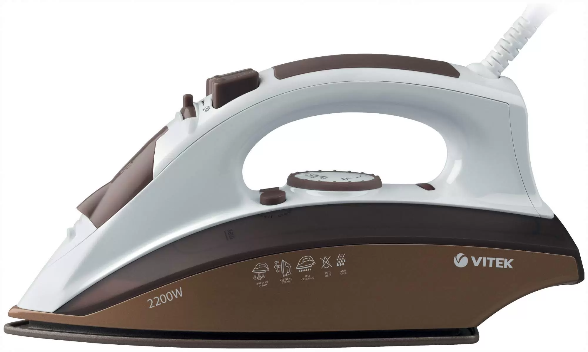 

Утюг Vitek VT-1201 коричневый, белый, VT-1201
