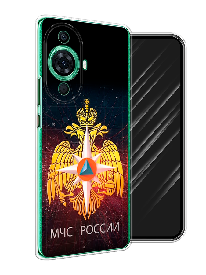 

Чехол Awog на Huawei Nova 11 Pro "МЧС России", Черный;желтый;красный, 6121350-5