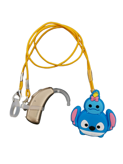 фото Клипса-держатель детская для двух слуховых аппаратов исток-аудио "стич"