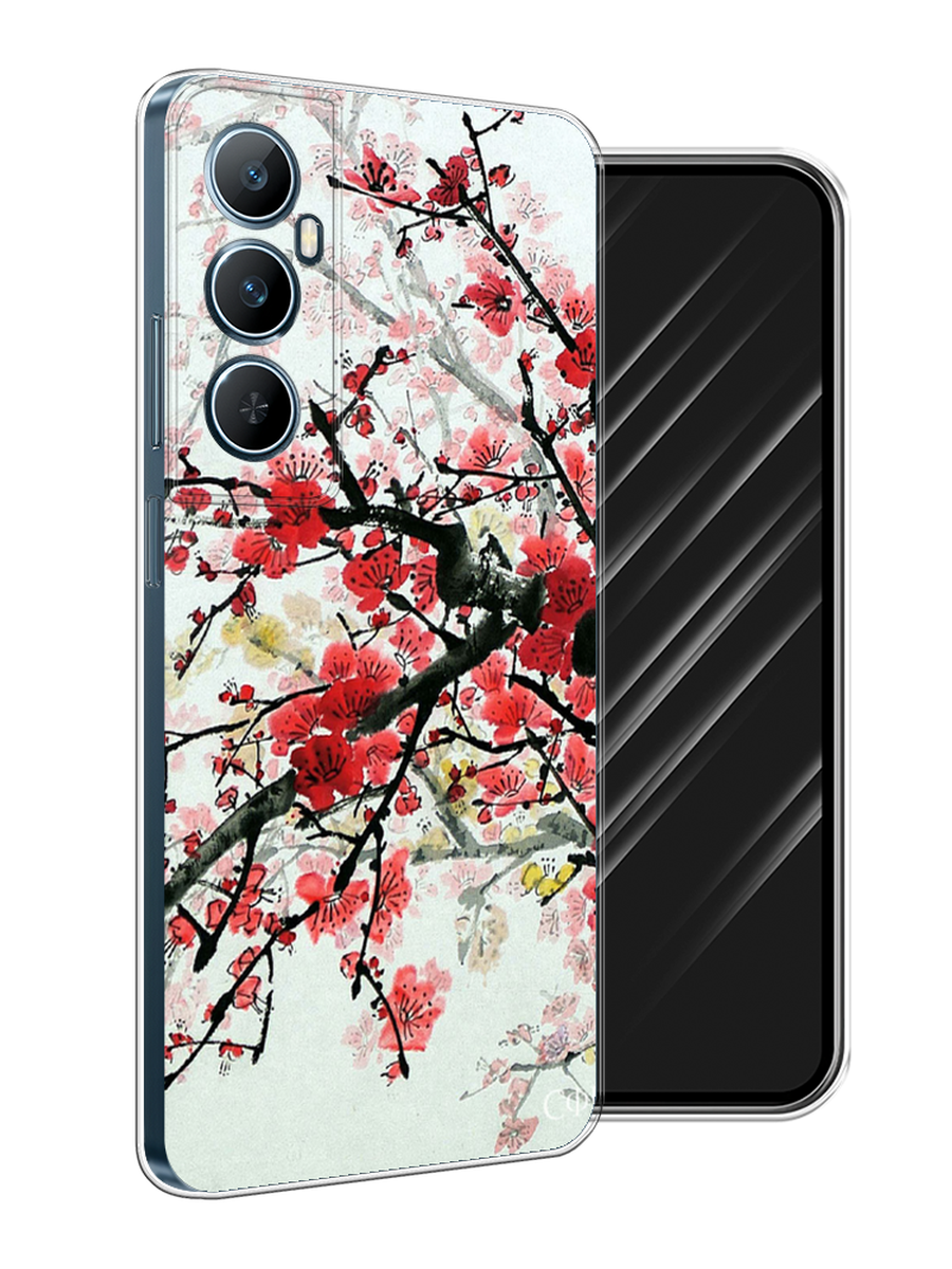 

Чехол Awog на Realme C65 "Сакура", Розовый;черный, 2516750-1