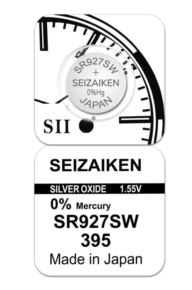 Батарейка SEIZAIKEN 395 (SR927SW) Silver Oxide 1.55V (1 шт)