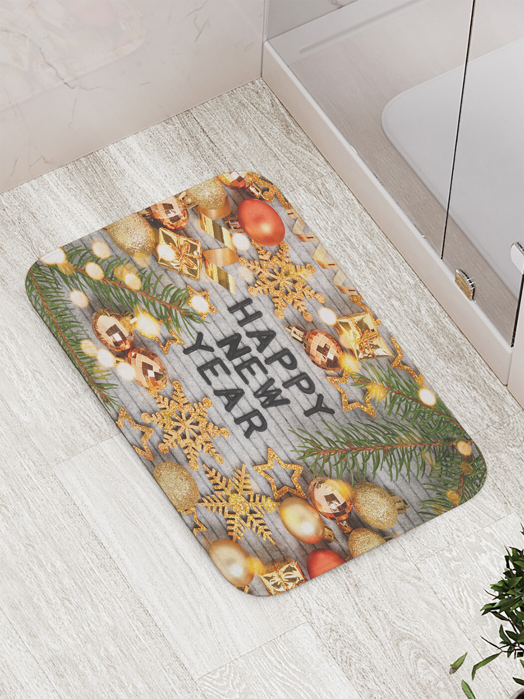 

bath_427898 Коврик противоскользящий для ванной, сауны, бассейна, 77х52 см