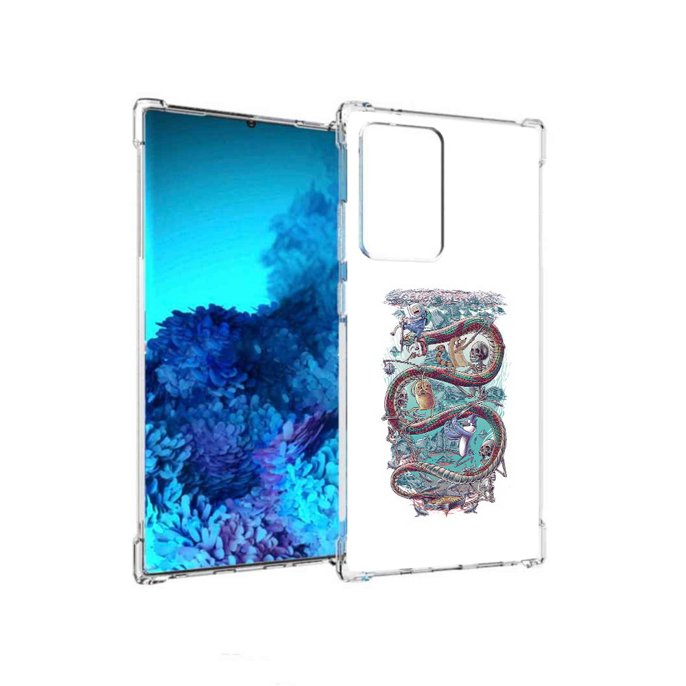 

Чехол MyPads Tocco для Samsung Galaxy Note 20 Ultra время приключений страшилка, Прозрачный, Tocco