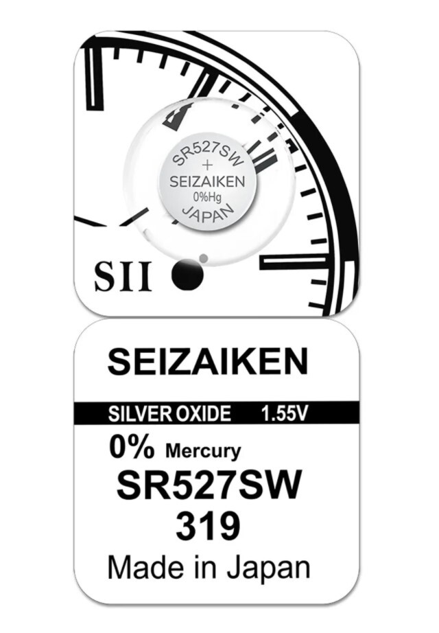 Батарейка SEIZAIKEN 319 (SR527SW) Silver Oxide 1.55V (1 шт)