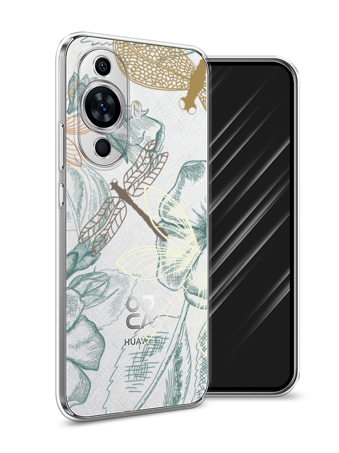 

Чехол Awog на Huawei Nova 11 "Тени стрекоз", Коричневый;зеленый;белый, 6121250-8