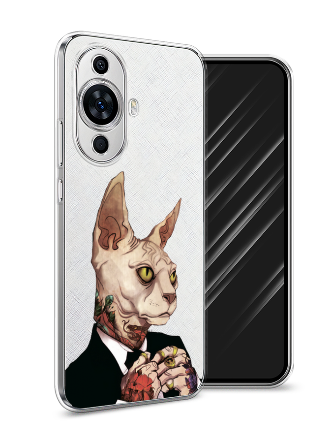 

Чехол Awog на Huawei Nova 11 "Татуированный сфинкс", Бежевый;черный;красный, 6121250-7